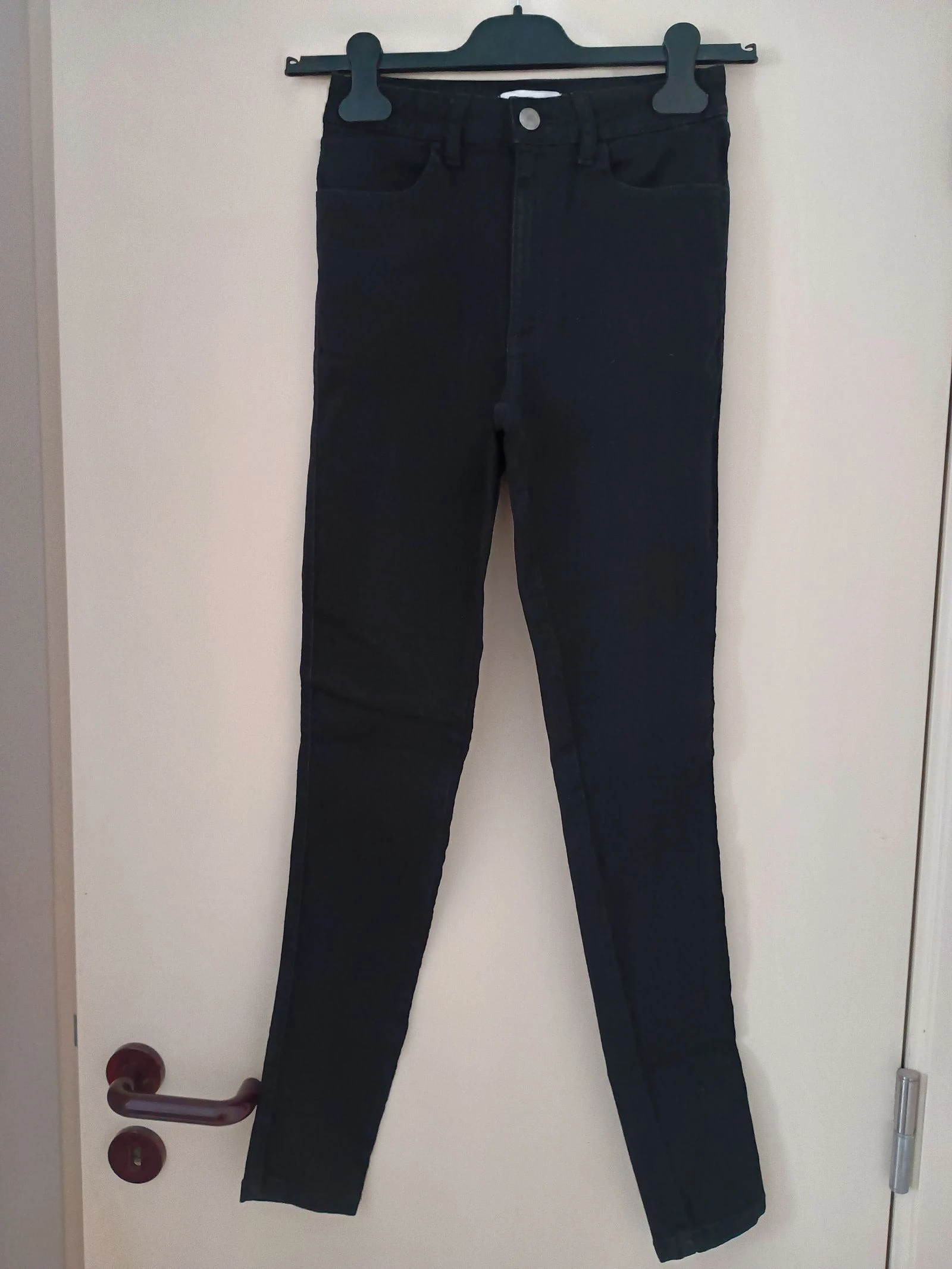 2 jeans skinny La Redoute T34 bleu clair / noir TBE – photo 4